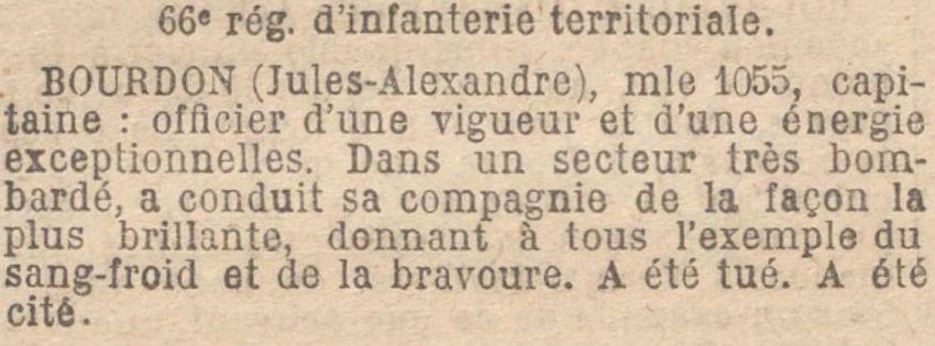 BOURDON Jules LH JO 20 juin 1920