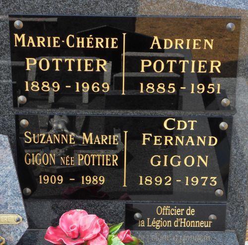 GIGON Fernand Plaque Tombe